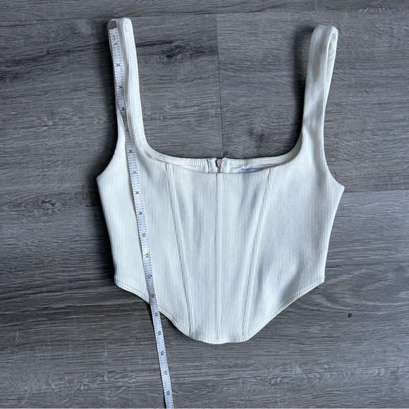 Women’s Princess Polly White Kaeshia Rib Bustier White Top size 2 - Picture 7 of 7